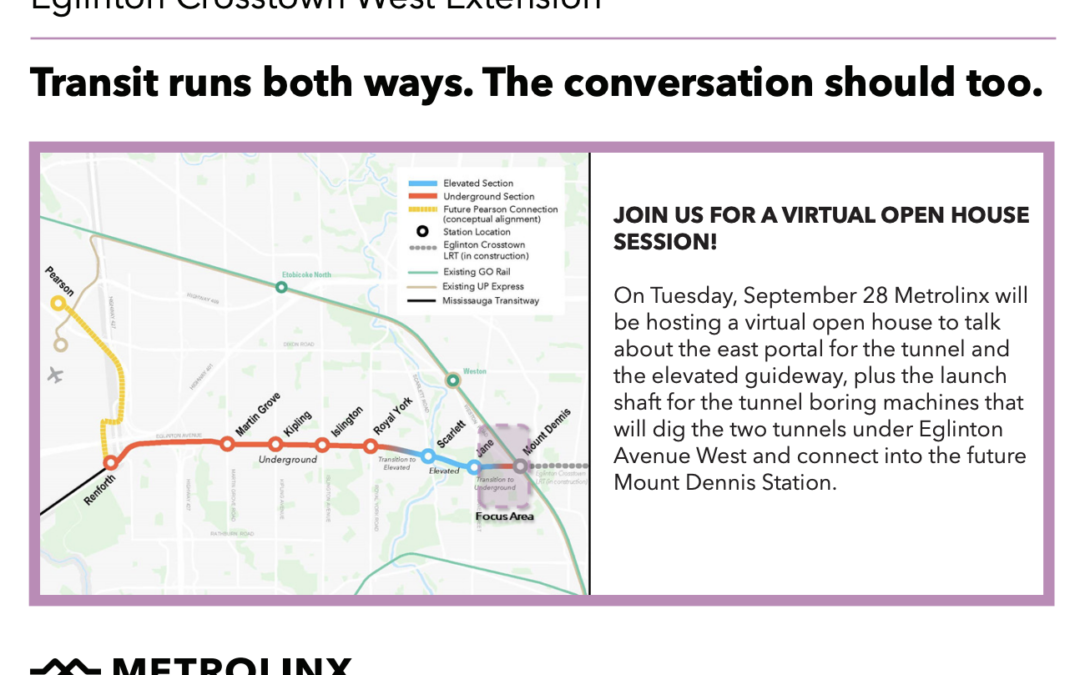 Eglinton Crosstown Meeting: Sept 28/2021